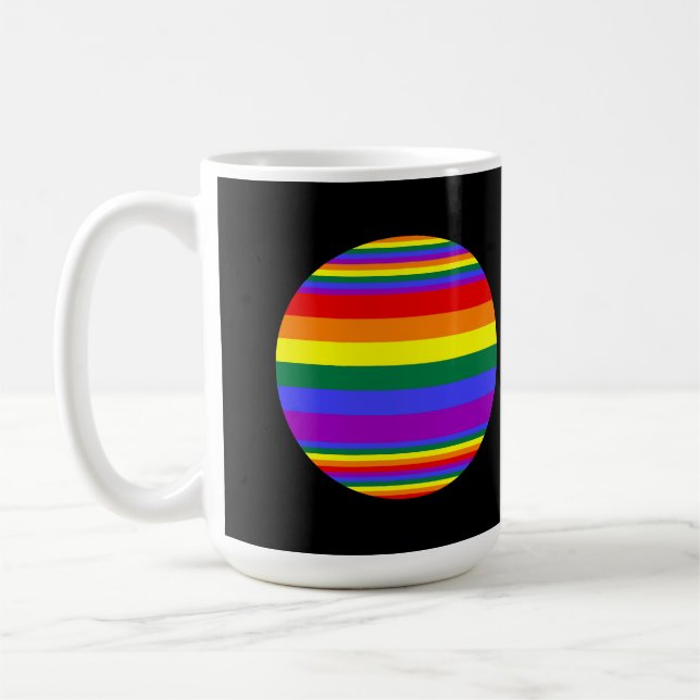 LGBT Pride Colors Black Coffee Mug (Left)