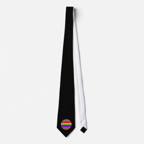 LGBT Pride Colors Black Neck Tie