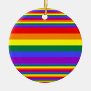 LGBT Pride Colors Ceramic Ornament