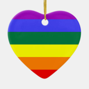 LGBT Pride Colors Ceramic Ornament