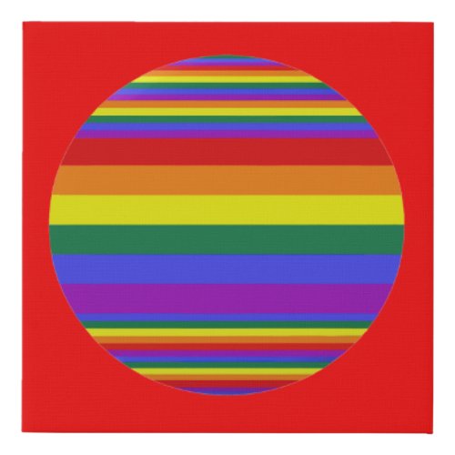 LGBT Pride Colors  Faux Canvas Print