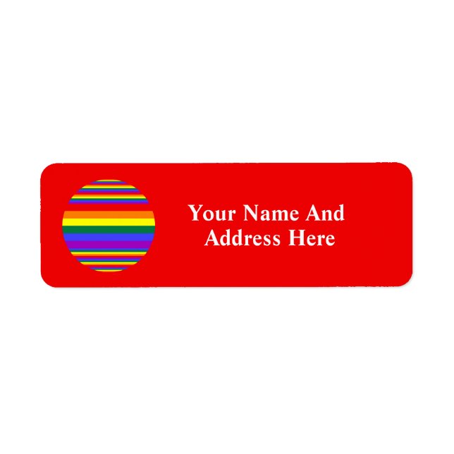 LGBT Pride Colors  Label (Front)
