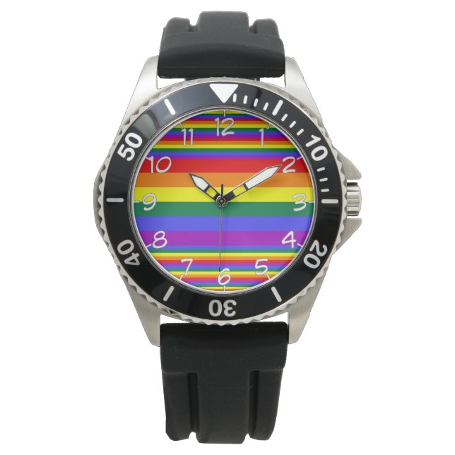 LGBT Pride Colors Numbered Watch (Front)
