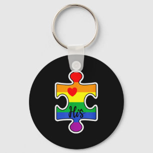 Lgbt Pride Couple Matching Valentine His Gay Rainb Keychain