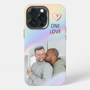 LGBT Pride Couple One Love Colorful Rainbow Photo iPhone 13 Pro Case