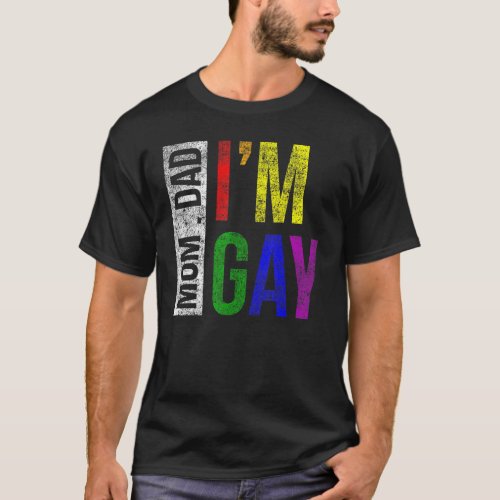 LGBT Pride Dad Mom I Am Gay Rainbow Family Support T_Shirt