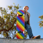 LGBT Pride Diagonal Rainbow Stripe Pattern Skateboard<br><div class="desc">Celebrate your LGBT pride with a diagonal rainbow stripe pattern featuring red,  orange,  yellow,  green,  blue,  and violet lines.

To see the colorful gay pride flag design on other items,  click the "Rocklawn Arts" collection.</div>