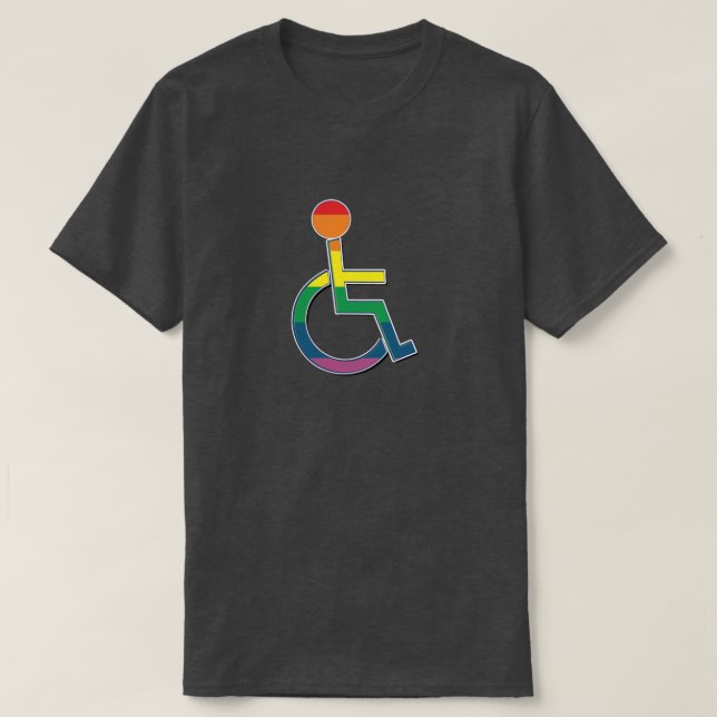 LGBT Pride Disabled Symbol T-Shirt (Design Front)