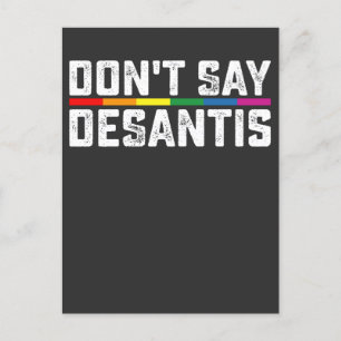 LGBT Pride Don't Say Desantis Gay Lesbian Invitation Postcard