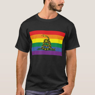 LGBT Pride Don't Tread Rainbow Gadsden Flag T-Shirt