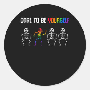 LGBT Pride Equal Rights Colorful Rainbow Classic Round Sticker