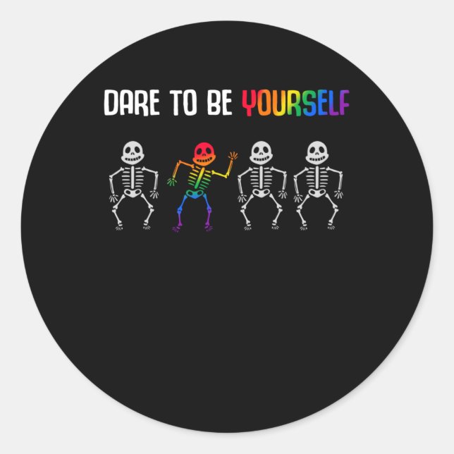 LGBT Pride Equal Rights Colorful Rainbow Classic Round Sticker (Front)