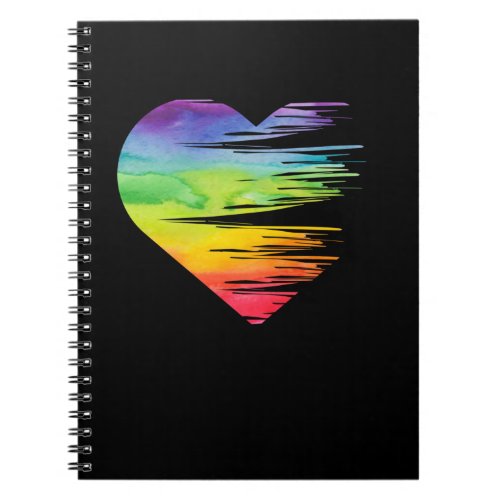 LGBT Pride Equality Heart Awareness Gay Lesbian Notebook