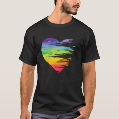 LGBT Pride Equality Heart Awareness Gay Lesbian T_Shirt