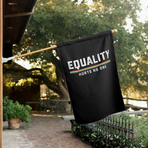 LGBT Pride Equality Hurts No One Gay Lesbian House Flag