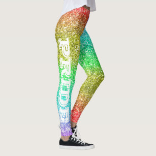 Rainbow Pride Holographic Leggings High-waisted LGBTQ Clothing