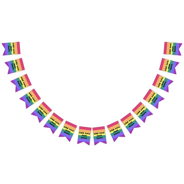 LGBT Pride flag, add custom text or symbols Bunting Flags (All)