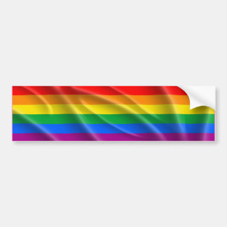 LGBT PRIDE FLAG BAR WAVY -.png Bumper Sticker