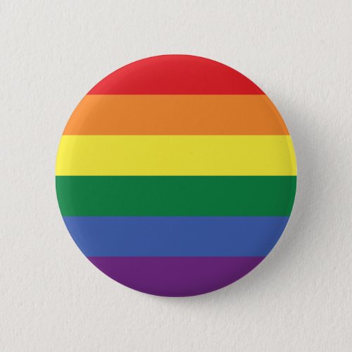 LGBT  Pride Flag Design  Stripes  Pinback Button