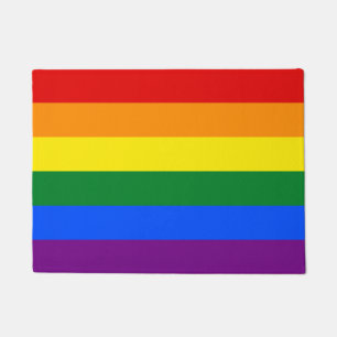 LGBT pride flag Doormat