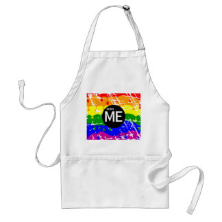 LGBT Pride Flag Dripping Paint Born Me Adult Apron