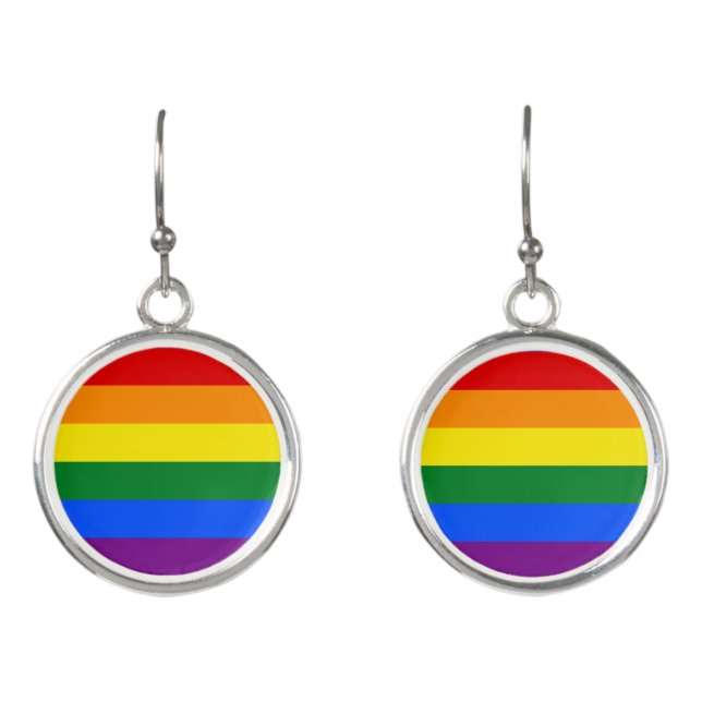 LGBT pride flag Earrings (Front)