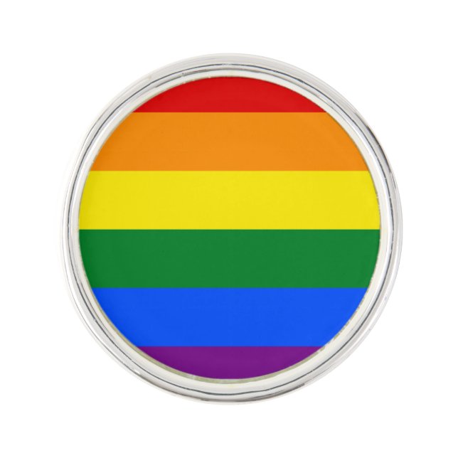 LGBT pride flag Lapel Pin (Front)