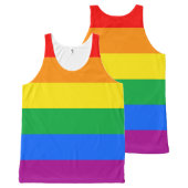 LGBT Pride Flag / Rainbow Flag All-Over-Print Tank Top (Front and Back)