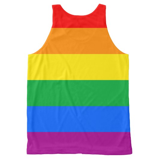 LGBT Pride Flag / Rainbow Flag All-Over-Print Tank Top (Back)