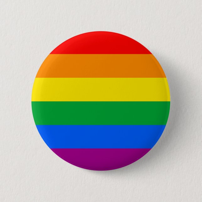 LGBT Pride Flag / Rainbow Flag Button (Front)
