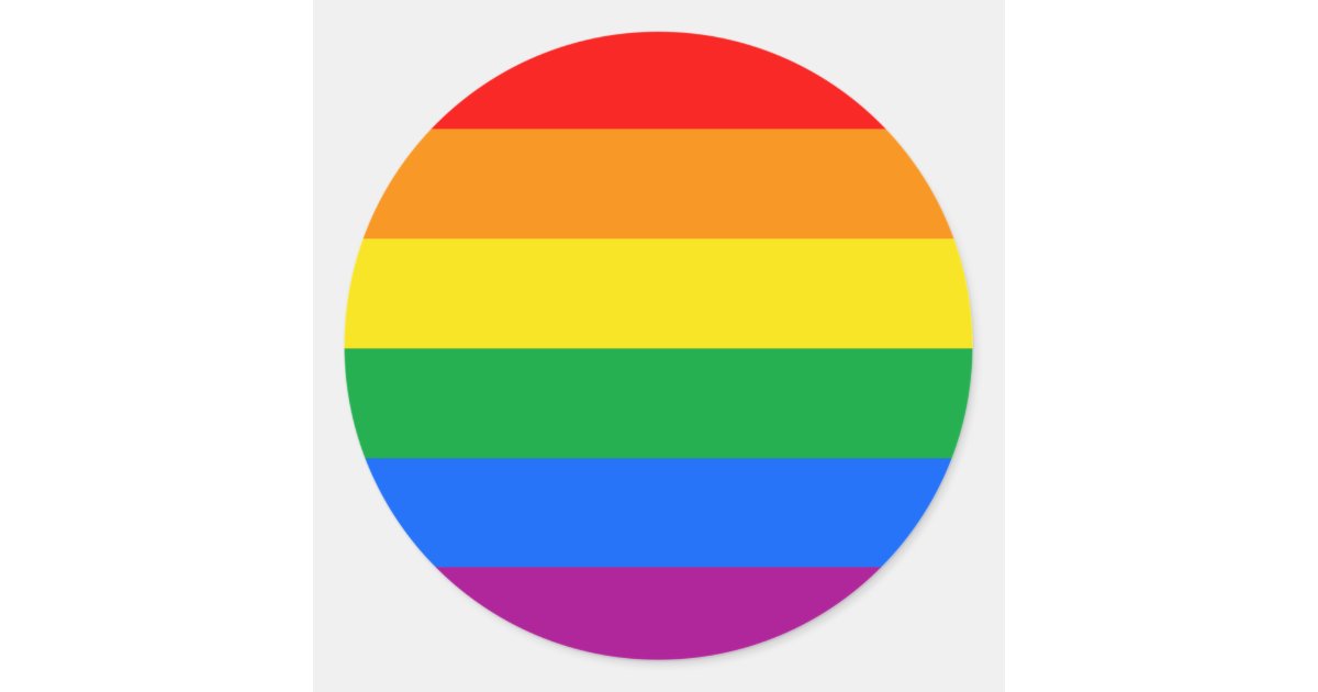 lgbt pride flag rainbow flag classic round sticker