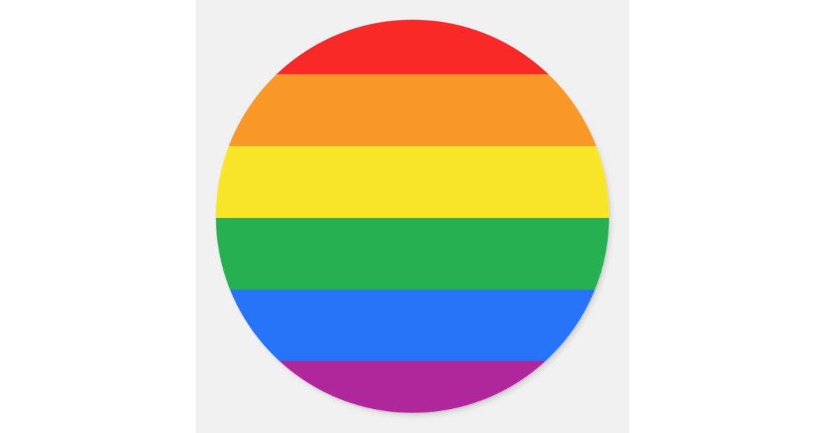 lgbt pride flag rainbow flag classic round sticker