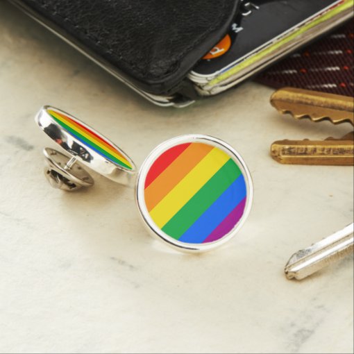 LGBT Pride Flag / Rainbow Flag Lapel Pin | Zazzle