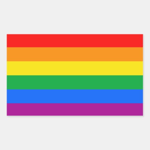 LGBT Pride Flag  Rainbow Flag Rectangular Sticker