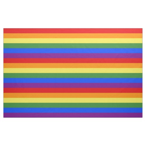 LGBT Pride Flag Rainbow Stripes Fabric