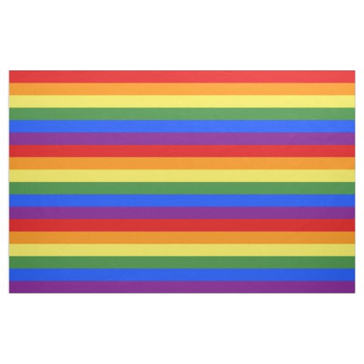 LGBT Pride Flag Rainbow Stripes Fabric