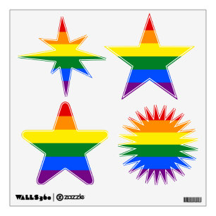 LGBT pride flag star-shaped Wall Decal