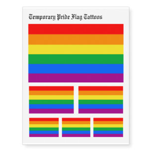 LGBT Pride Flag Temporary Tattoos