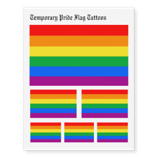 LGBT Pride Flag Temporary Tattoos