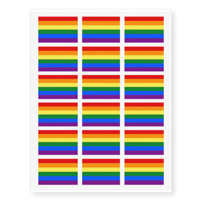 Lgbt Pride Flag Temporary Tattoos Zazzle 2789