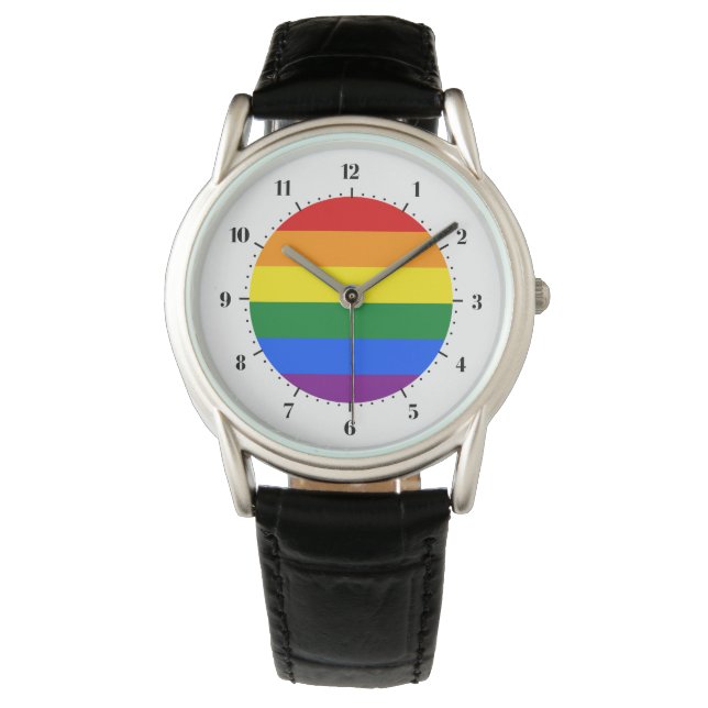 LGBT pride flag Wristwatch (Front)
