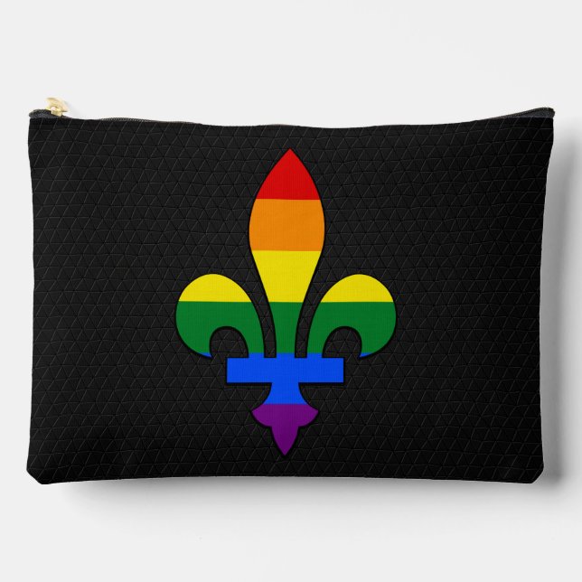 LGBT pride fleur-de-lis  Accessory Pouch (Front)