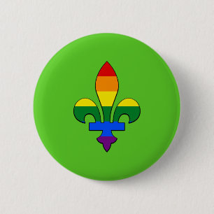 LGBT pride fleur-de-lis Button