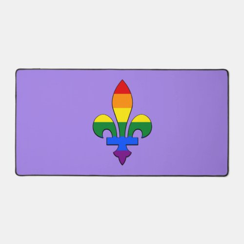 LGBT pride fleur_de_lis Desk Mat
