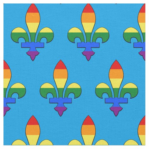 LGBT pride fleur-de-lis Fabric