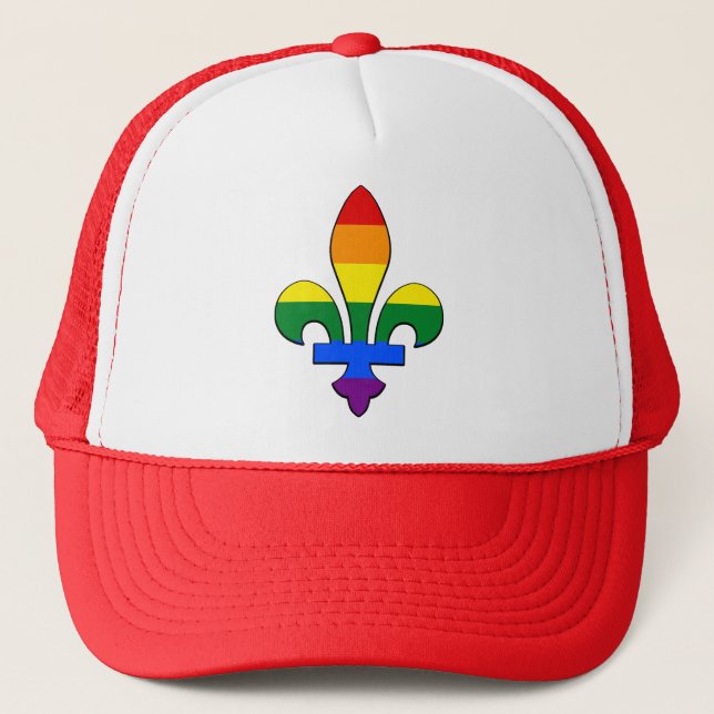 LGBT pride fleur-de-lis Hat (Front)