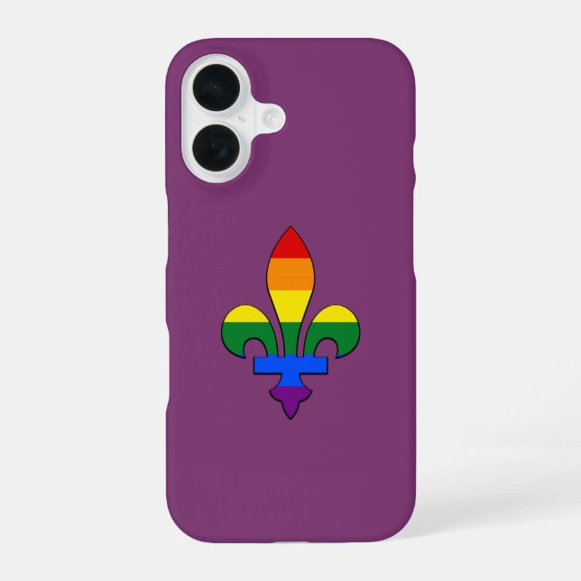LGBT pride fleur-de-lis  Iphone Case (Back)