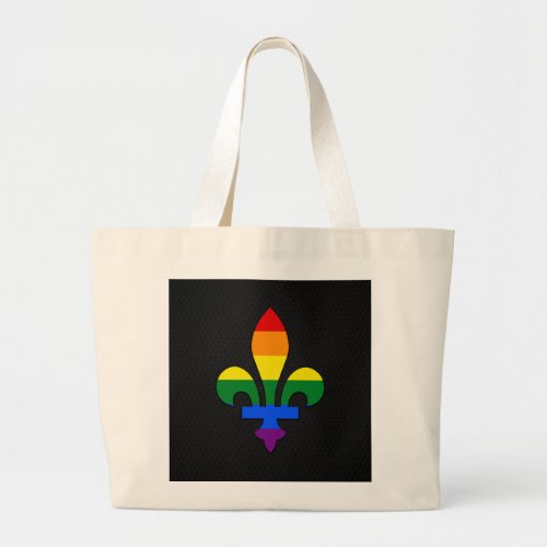 LGBT pride fleur_de_lis  Large Tote Bag