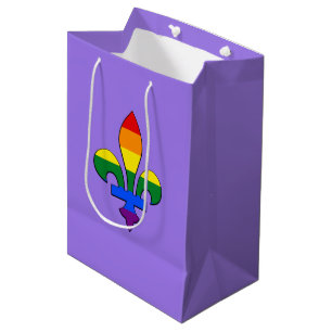 LGBT pride fleur-de-lis Medium Gift Bag