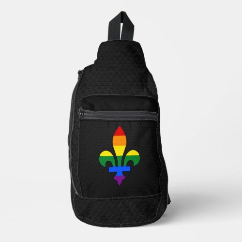 LGBT pride fleur_de_lis  Sling Bag